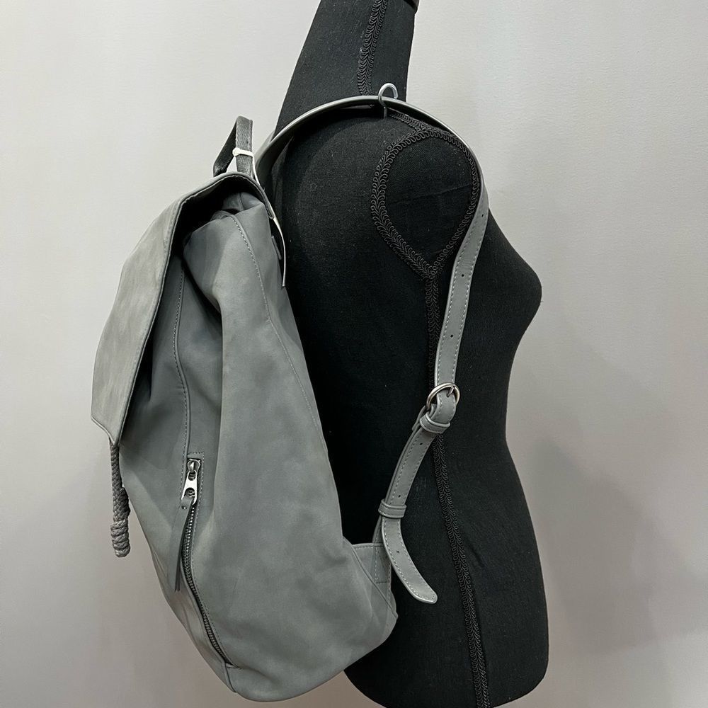 Soft Flap Backpack - Universal Thread Suede, Gray. - image 6